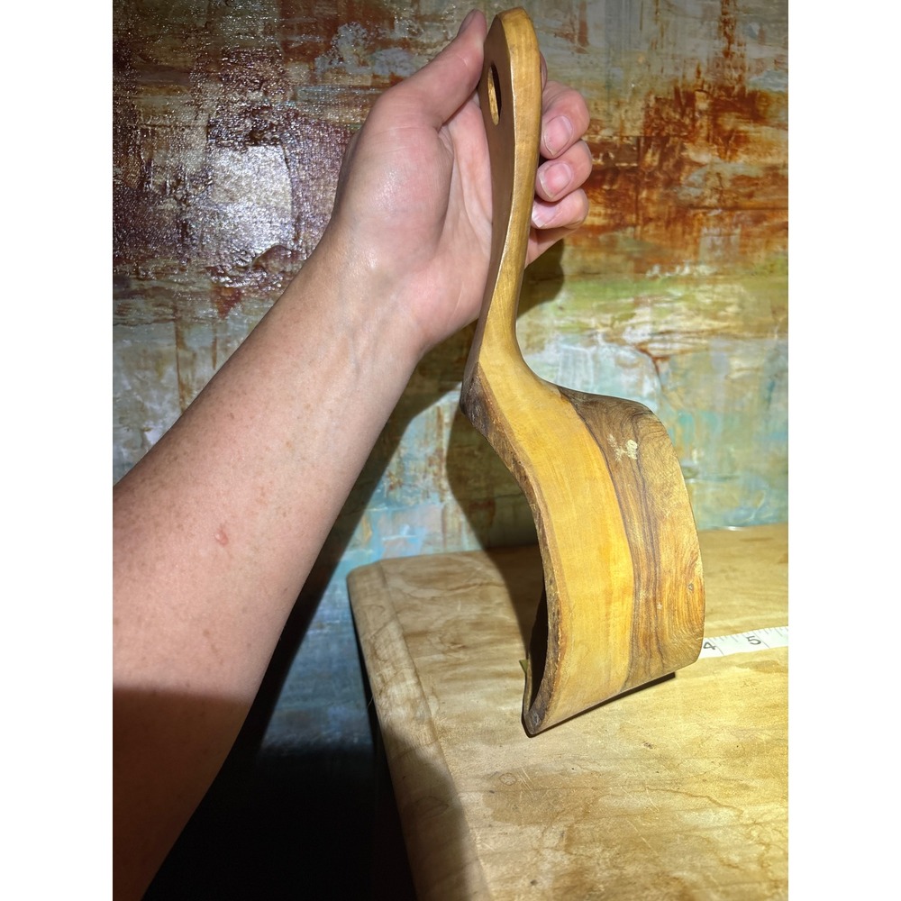 Vintage Hand Carved Wooden Scoop Bowl Live Edge Rustic Primitive Kuksa Style - Picture 6 of 9